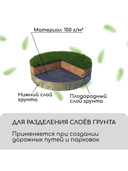 Геотекстиль иглопробивной 3х2 м, 150 г м, с УФ-стабилизаторо, 3x2 м, 150 г, фото 4