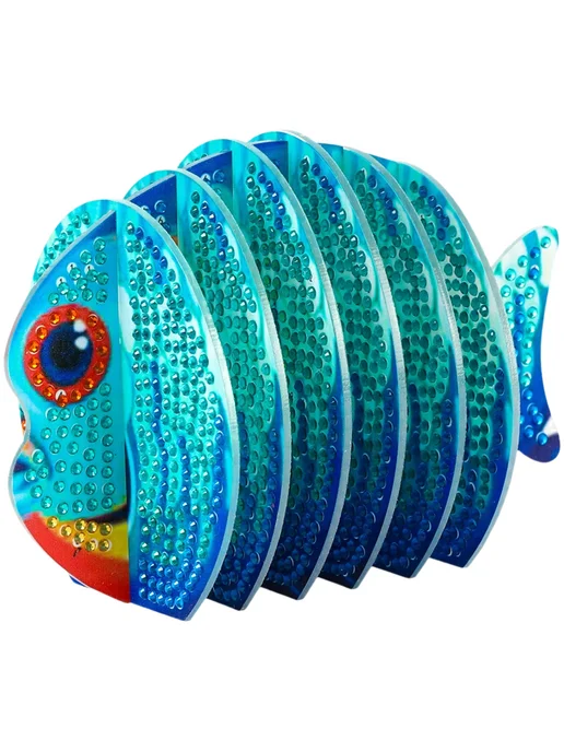 Red Fish 5D DIY набор алмазов для животных, подставки+держат, красный