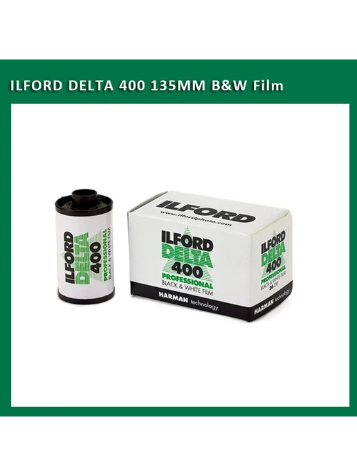 Черно-белая фотопленка ILford Delta 400, 36 кадров, 35 мм, черный