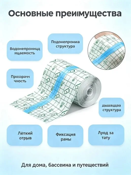 Пластырь для татуировок водостойкий, вариант, фото 5
