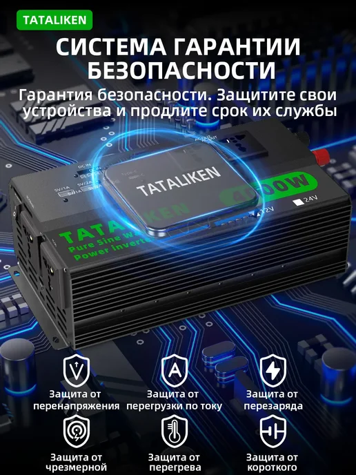 12-220 преобразователь напряжения инвертор автомобильный, вариант, фото 4