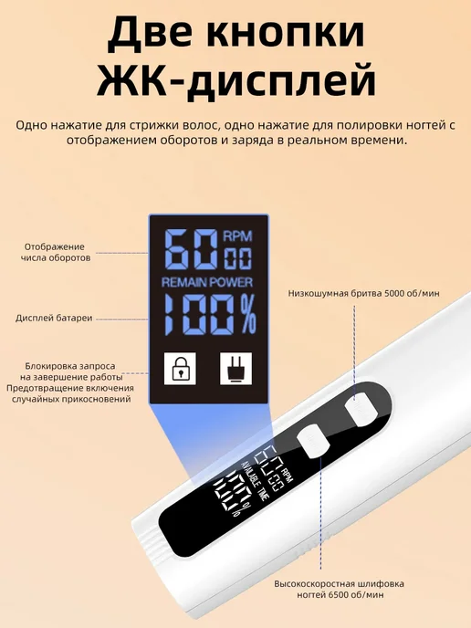 Машинка для стрижки собак кошек триммер для животных груминг, синий, фото 5