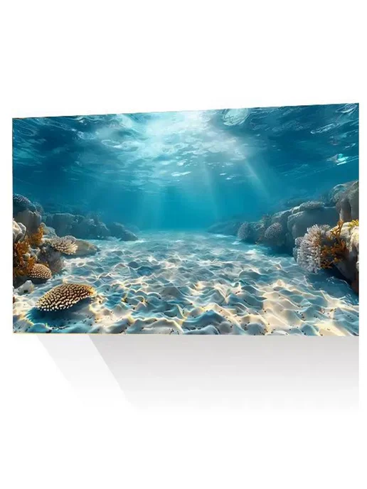 Наклейка для аквариума с коралловым рифом 50х40 см, 50x40 см, фото 5
