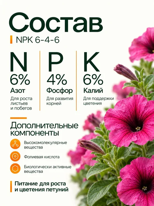 Органическое удобрение для петуний, вариант, фото 2