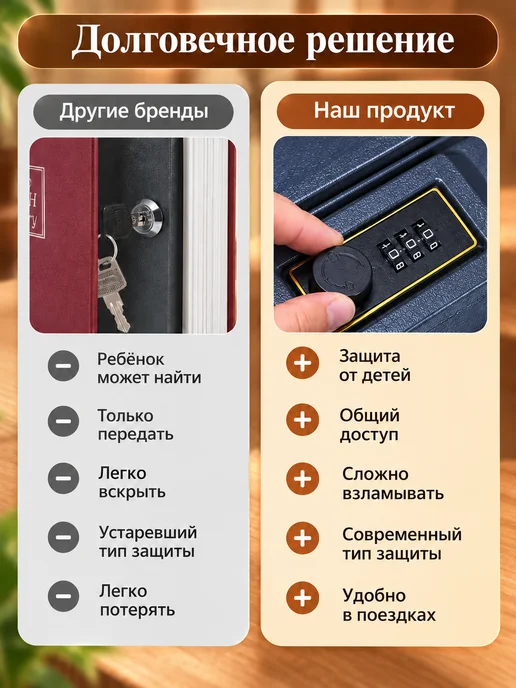Сейф книга с кодовым замком маленький домашний для денег, серый, фото 4