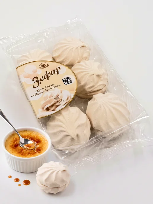Зефир "КРЕМ-БРЮЛЕ", КФ "Кронштадтская", 1кг, 260 г, фото 2