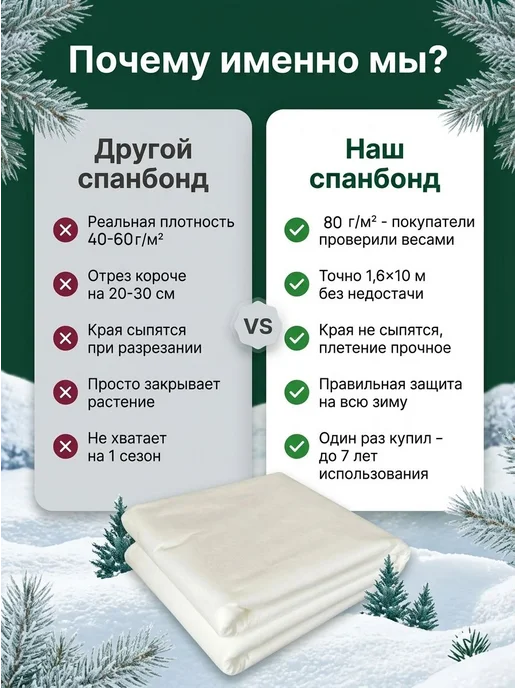 Геотекстиль садовый от заморозков и для парника спанбонд, белый, фото 4