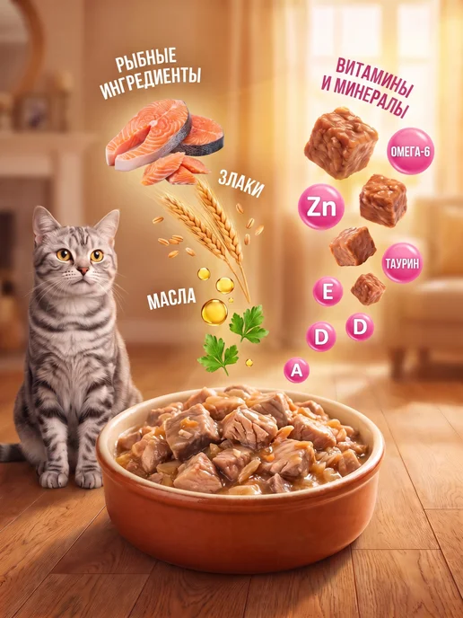 WHISKAS Влажный корм для кошек 28 шт форель и лосось в желе, 28 шт, фото 2
