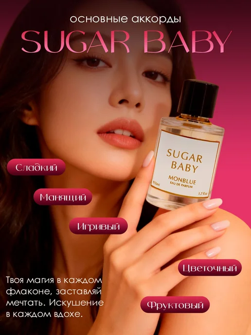 Парфюмерная вода для женщин Monblue Sugar Baby, 50 мл, 50 мл, фото 4