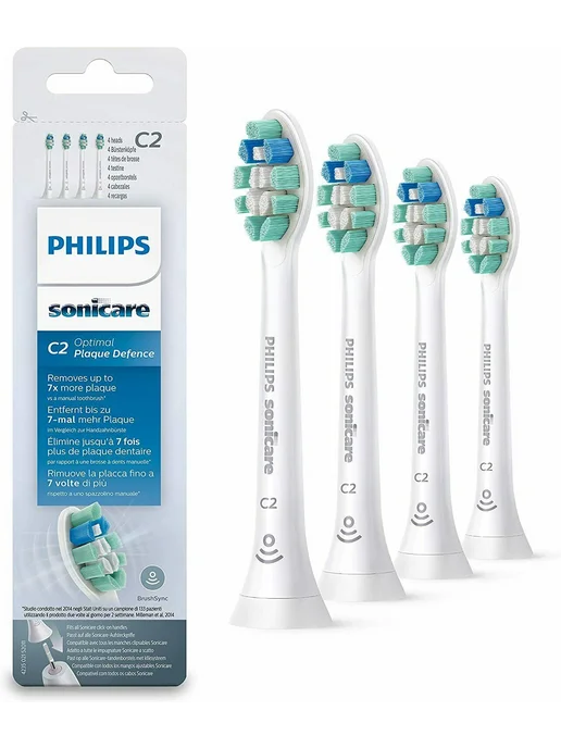 Насадки для щетки Philips Sonicare C2 Optimal, 4 шт 