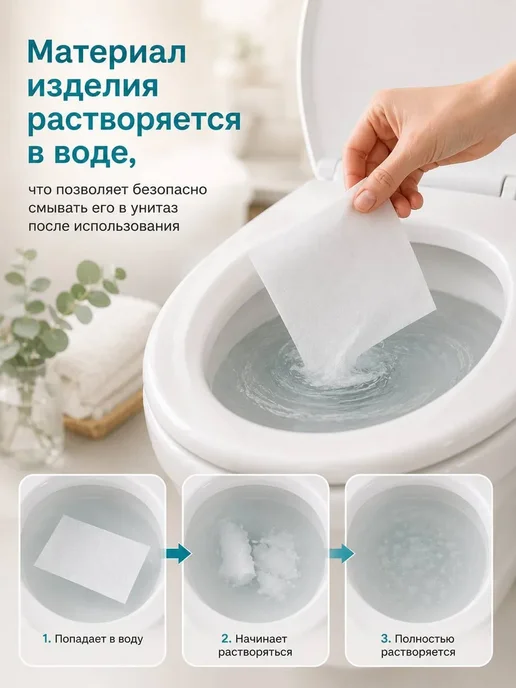 FranklinMIX Одноразовые накладки на унитаз для поездок на каждый случай, белый, фото 3