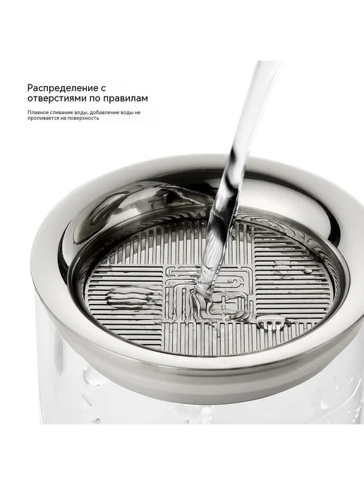 Термос 0.42 л, с ситечком, прозрачный, 420 мл, фото 3