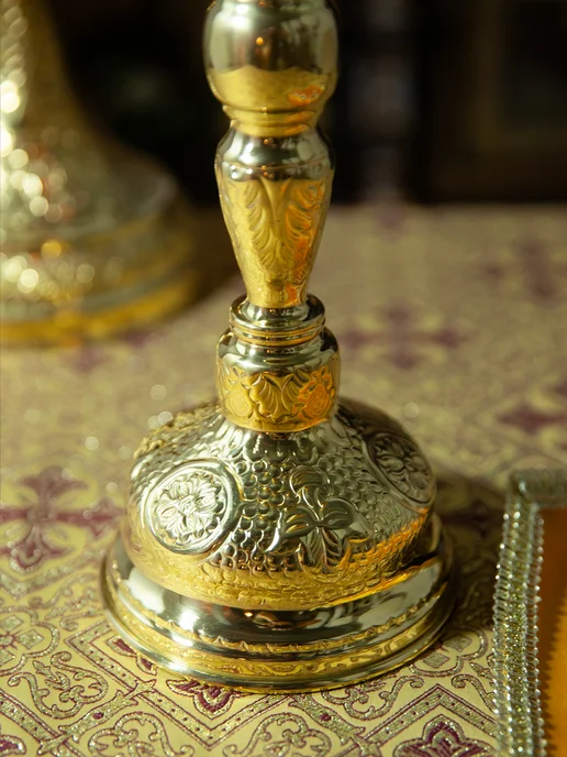 ОРТОКС Подсвечник напрестольный латунный, желтый, фото 3