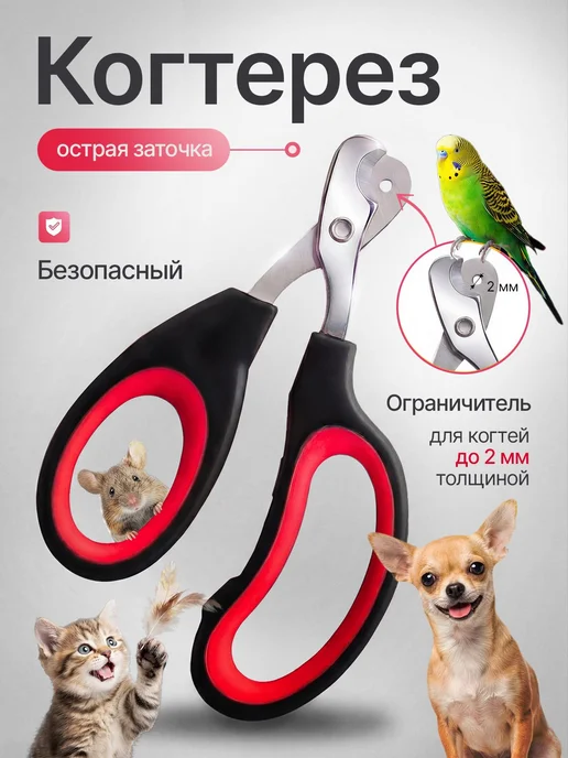 Когтерезка для кошек с ограничителем, ножницы для когтей, вариант