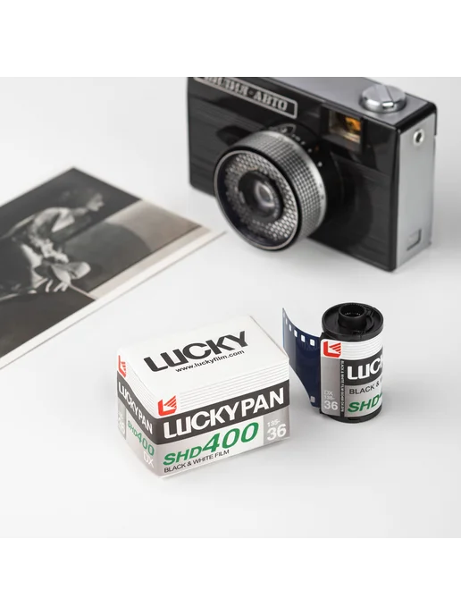 LUCKY Фотопленка черно-белая SHD400 120, черный, фото 4