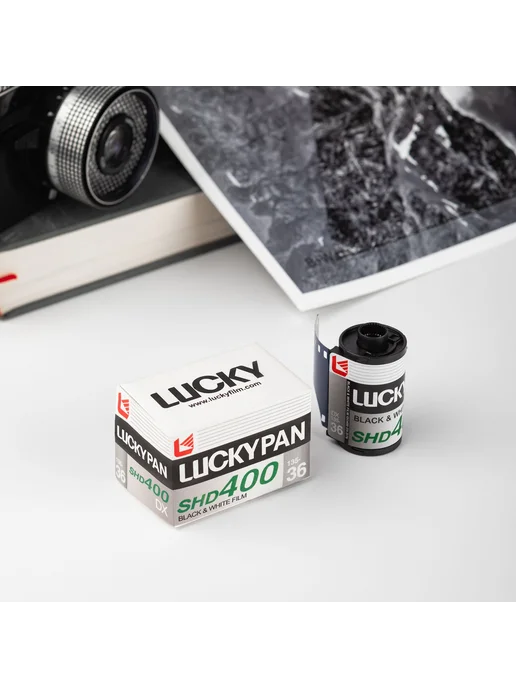 LUCKY Фотопленка черно-белая SHD400 120, черный, фото 5