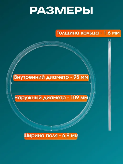 Термокольцо прозрачное для натяжного потолка, 95 мм, 10 шт, 10 шт, фото 2