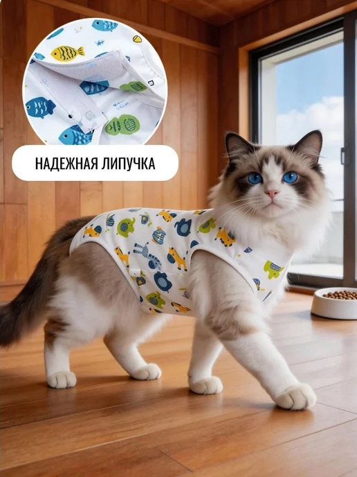 Попона для кошек послеоперационная, вариант, фото 2