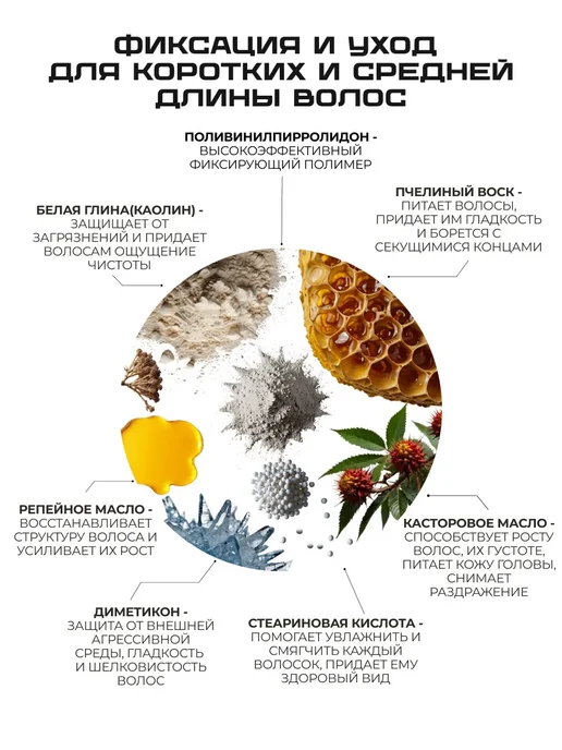 Глина паста для укладки волос мужская, розовый, фото 3