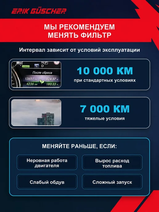 ERIK GUSCHER Фильтр салонный угольный Хавал H9 1, HAVAL H9 I, вариант, фото 5