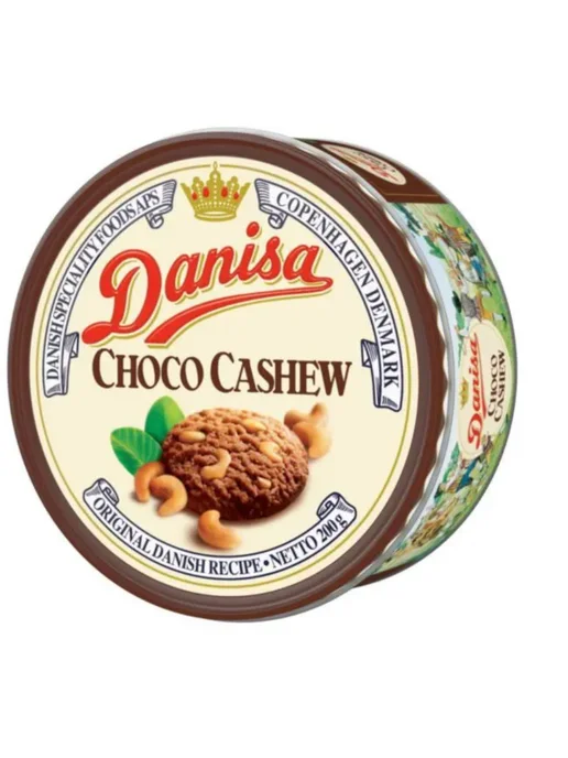 Danisa Butter Cookies Печенье Choco Cashew сдобное шоколадное с кешью 3шт по 200 г, 3 шт, 200 г, фото 2