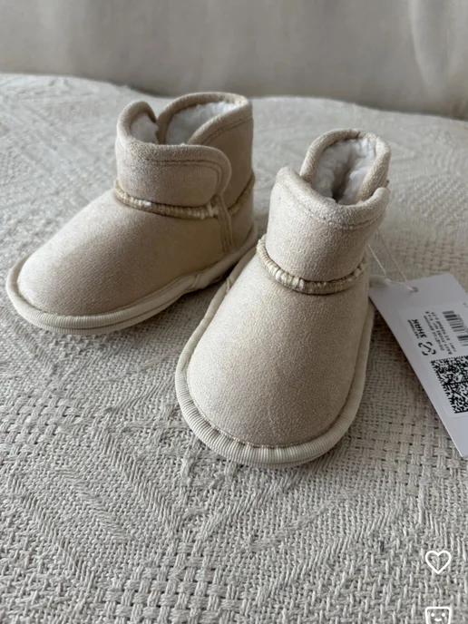 BABY.STORE Пинетки уги теплые для новорожденных, бежевый, фото 2