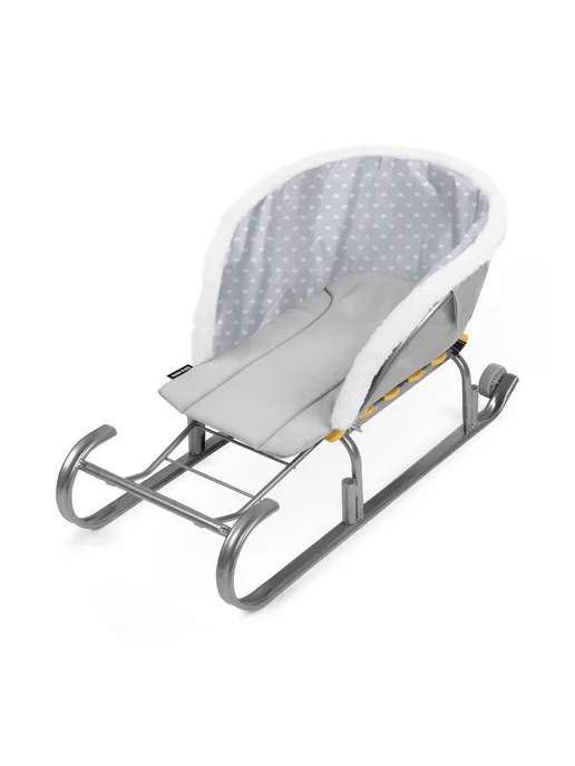 Nika Kids Сиденье для санок универсальное, серое с сердечка, серый