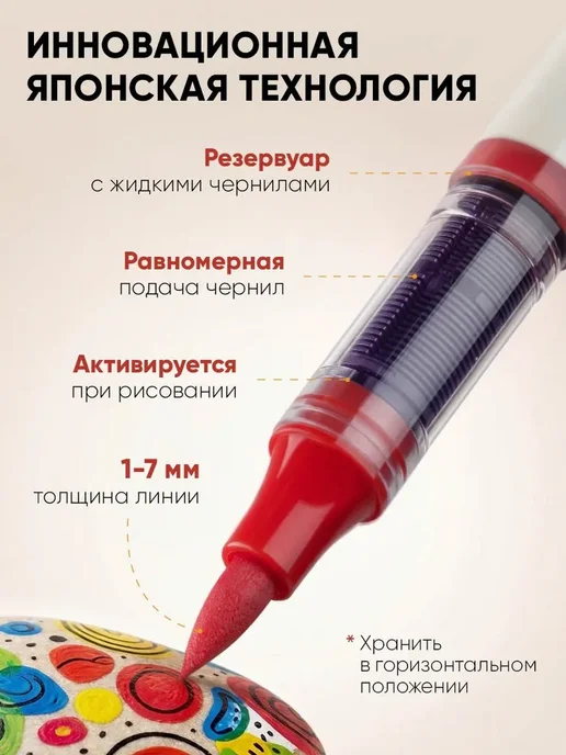Акриловые маркеры для рисования набор 24 цветов, 24 цв., фото 3
