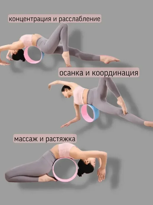 Колесо для йоги, розовый, фото 4