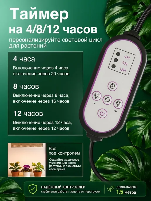 Фитолампа для растений полного спектра, вариант, фото 2