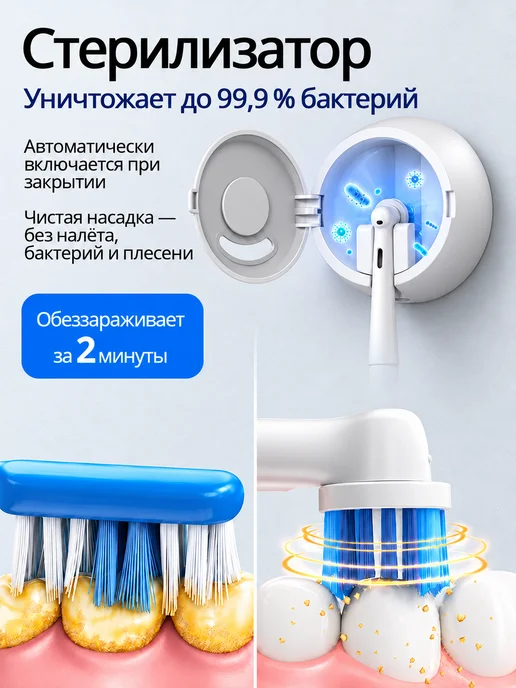 Электрическая зубная щетка с УФ-стерилизатором, вариант, фото 2