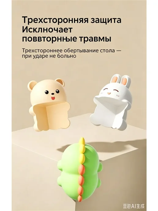 Защитные уголки на мебель для детей фигурные 10 шт, 10 шт, фото 6