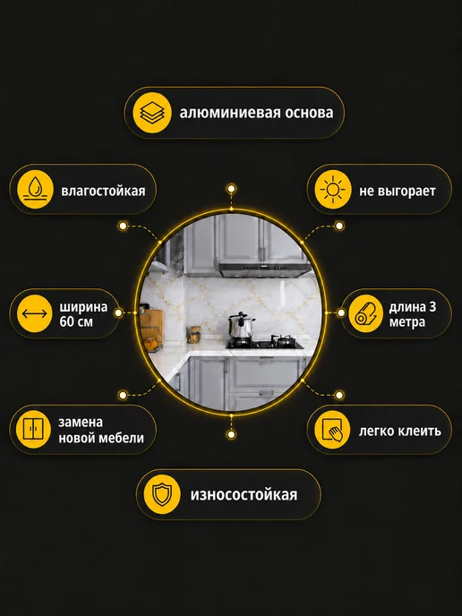 comfort home Самоклеящаяся пленка защитная для мебели кухни стен дверей, белый, фото 6
