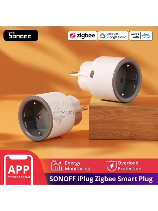 Sonoff S60ZB TPF E Zigbee Smart Plug, Цвет S60ZBTPF, белый, фото 2