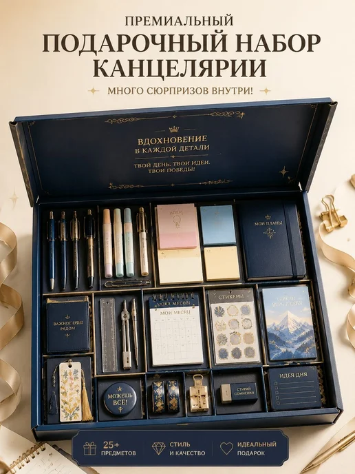 Набор содержит различные канцелярские принадлежности для офи, вариант, фото 7