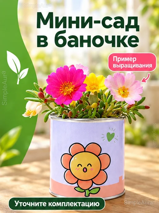 Набор для выращивания растений «Мини-сад» в баночке, вариант, фото 2