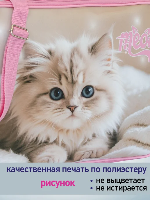 Оникс Папка сумка с ручками А4 на молнии, розовый, фото 6