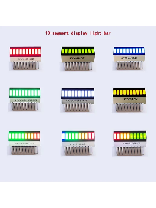 kyxdigitaltube LED дисплей 10 шт. многоцветный 10 сегментов, 10 шт, фото 2