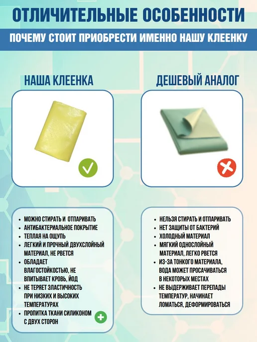 Клеенка медицинская подкладная силиконовая двухсторонняя, см, желтый, фото 2