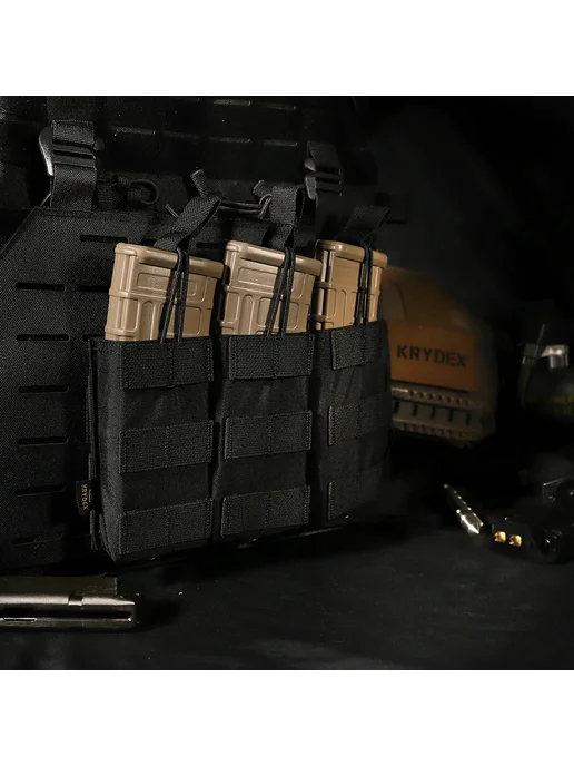 KRYDEX тактический подсумок для магазина 5.56 мм Triple MC, вариант, фото 4
