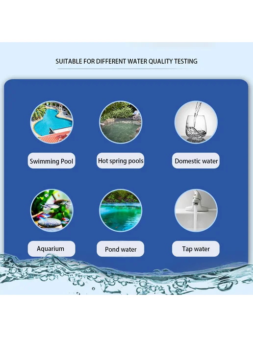 50 тест-полосок для бассейна 3в1 pH, Хлор, Alkalinity, вариант, фото 8