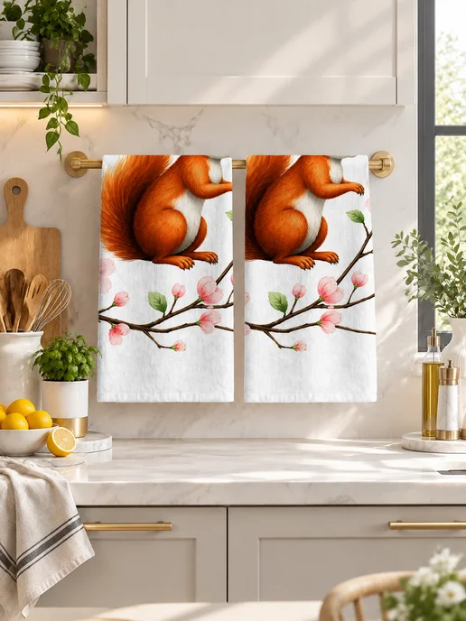 Полотенце кухонное 40x60 см быстросохнущее белка, 40x60 см, фото 4