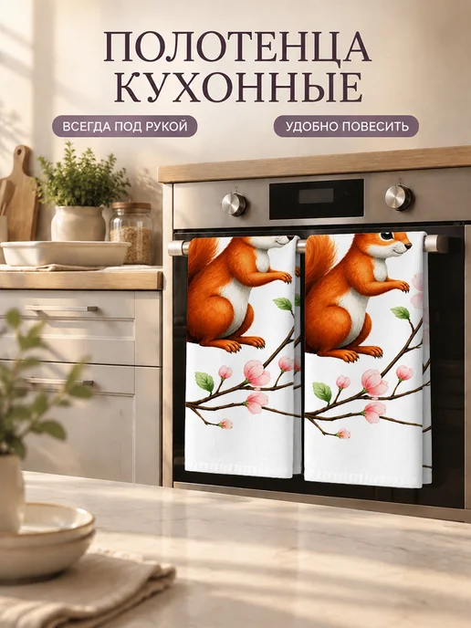 Полотенце кухонное 40x60 см быстросохнущее белка, 40x60 см, фото 7