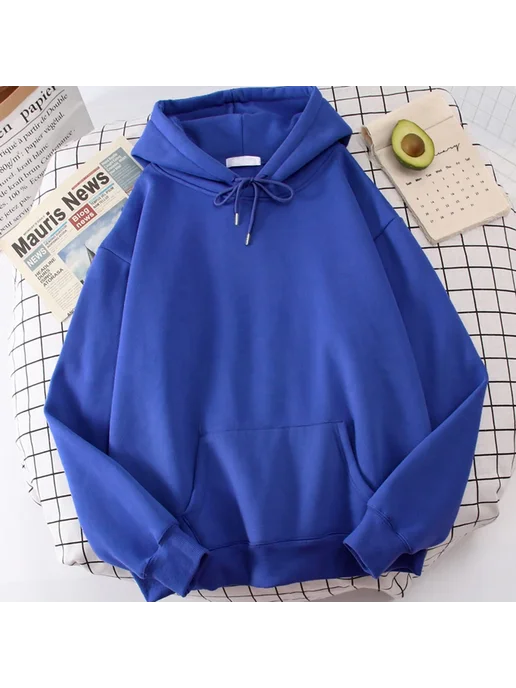 teekossc Женская толстовка осенне-зимняя свободная однотонна, розовый, фото 4
