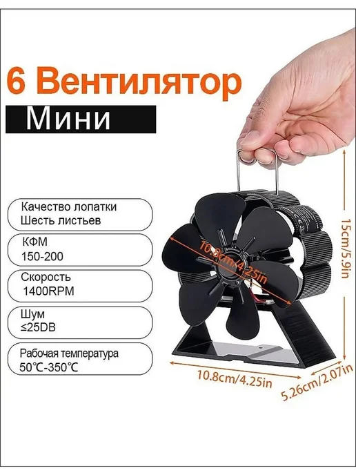 Печной вентилятор Heatal D416, 160–210 CFM, до 350 °C, вариант, фото 5