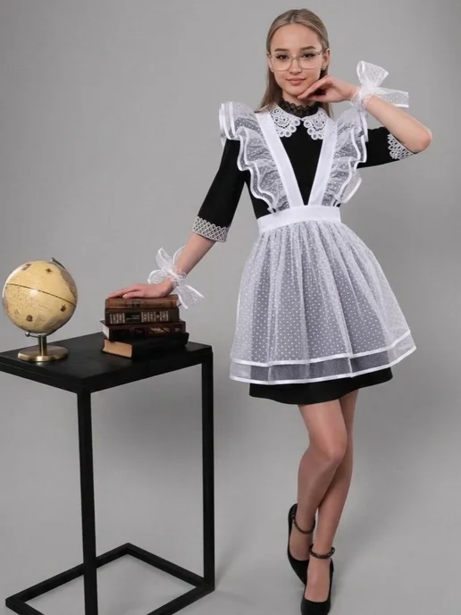 Школьный фартук Светланка moda синий, синий, фото 3