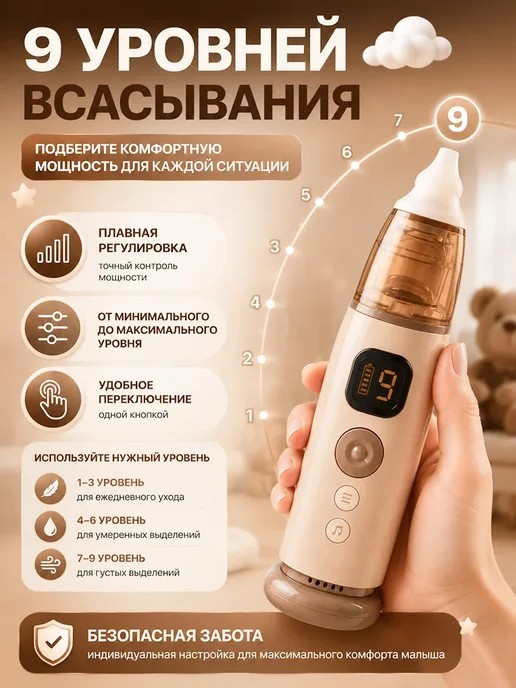 Аспиратор для новорожденных электрический соплеотсос 0+, вариант, фото 4