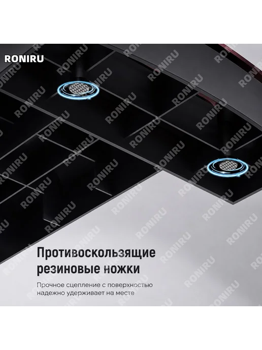 Степ-платформа 68 см черно-синяя PP, черный, фото 4