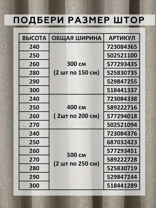 Colore Caldo Шторы блэкаут 100%, 2 шт 200х250 см, 250x290 см, 2 шт, фото 7