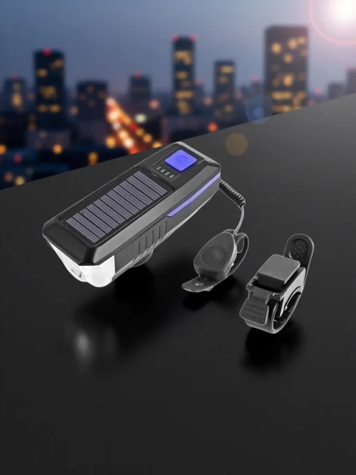 Фонарь велосипедный SolarLamp, передняя велофара, солнечная, вариант, фото 8